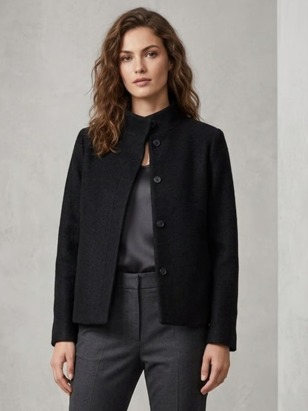 TALBOTS | Charcoal Gray Wool Blend Jacket Sz 4P